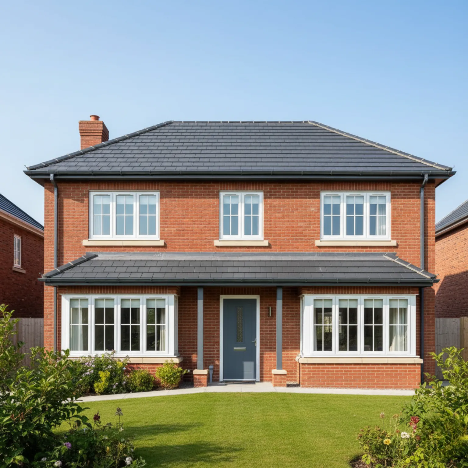 Modern British home with new grey UPVC fascia installation in Chipperfield, Hertfordshire