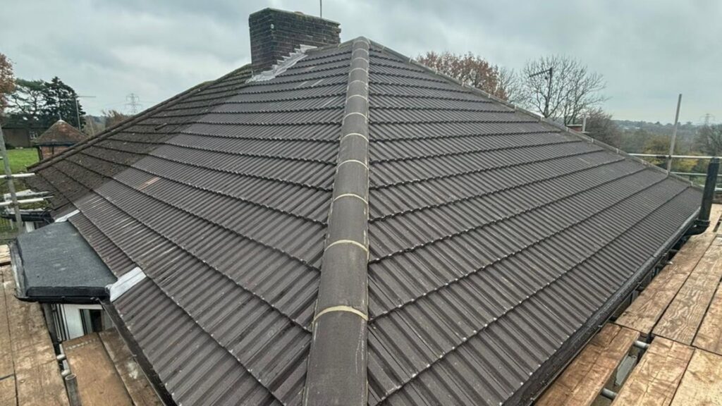 Picture of pitched roofing project completed by Billy Currell The Roofing Specialist